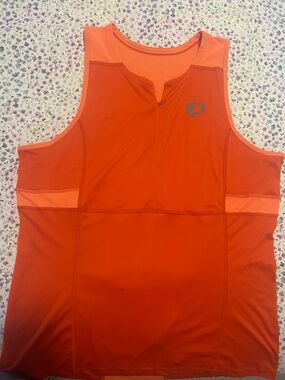 Pearl Izumi Coral-Red Performance Sleeveless Jersey
